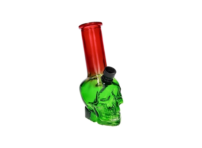 PIPE A EAU EN VERRE SKULL DE 16CM (1)
