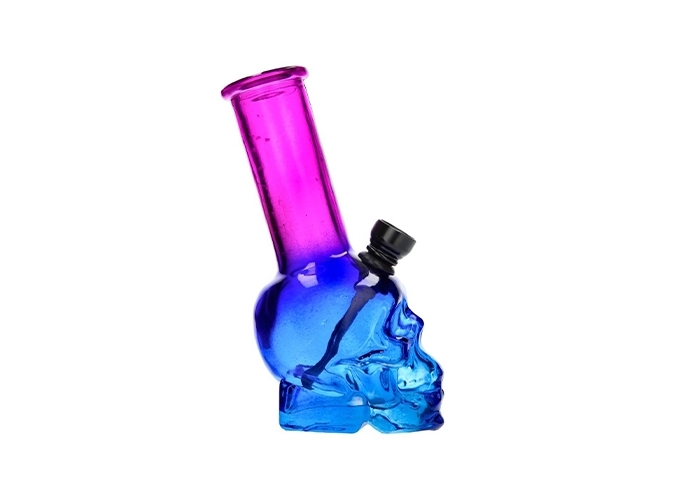 PIPE A EAU EN VERRE SKULL DE 16CM (1)