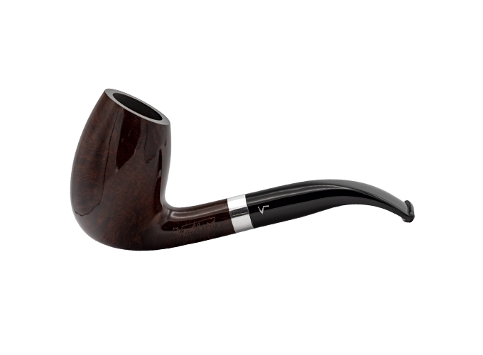 PIPE VUILLARD BAGUEES MARRON FONCE COURBE  (1)