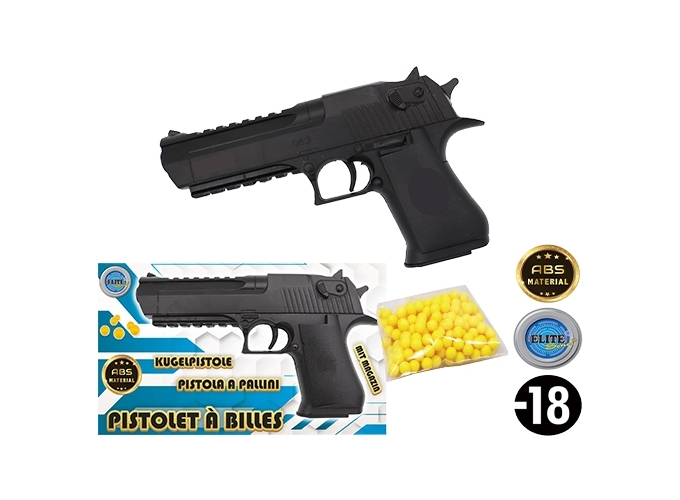 PISTOLET BILLES ABS 19CM   DE 18 ANS