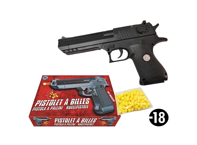 PISTOLET BILLES ABS 23.5CM   DE 18 ANS