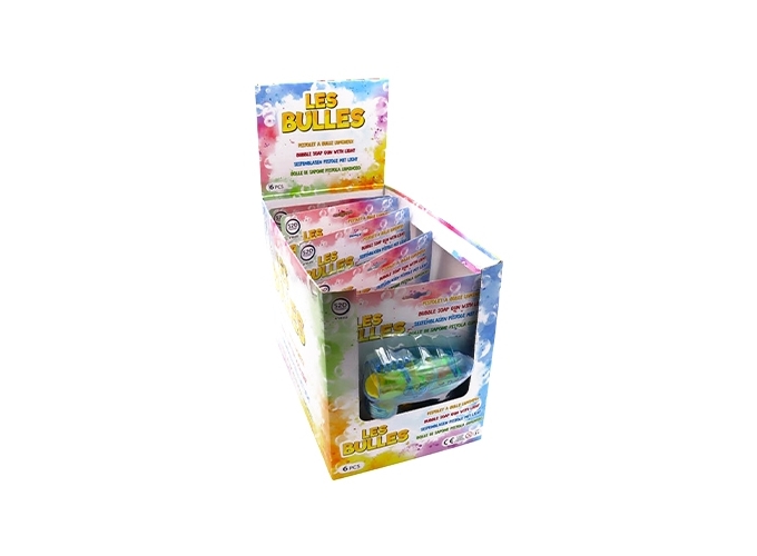 PISTOLET BULLE DE SAVON 15CM LUMINEUX (PR. 6)
