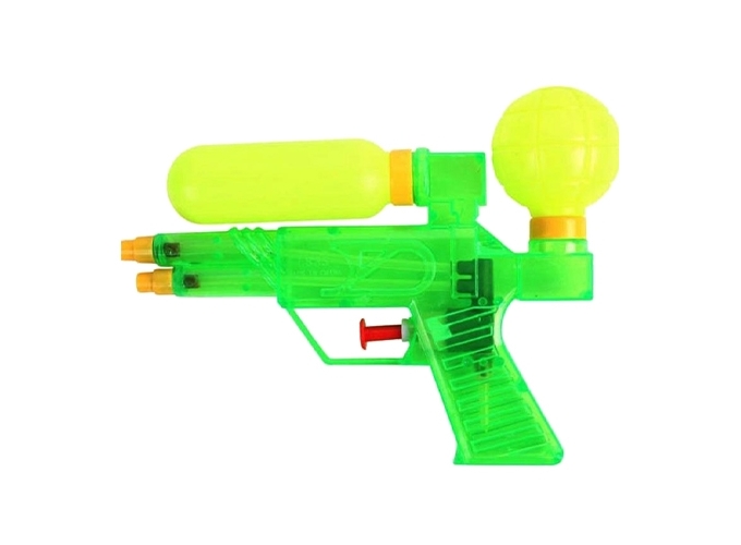 PISTOLET EAU DOUBLE JETS 17CM 2 RESERVOIRS  (24)