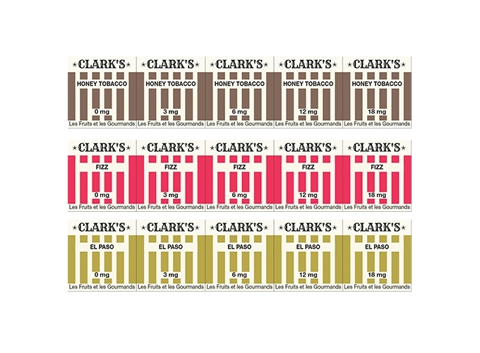 PLANCHE D'ETIQUETTES SAVEURS CLARK'S