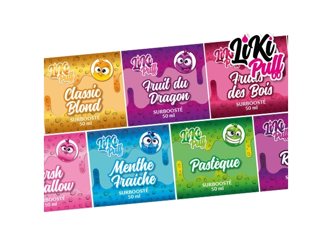 PLANCHE ETIQUETTES LIKKI PUFF 50 ML