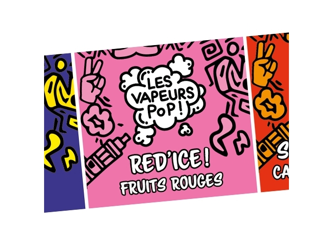 PLANCHE ETIQUETTES VAPEUR POP 50 ML