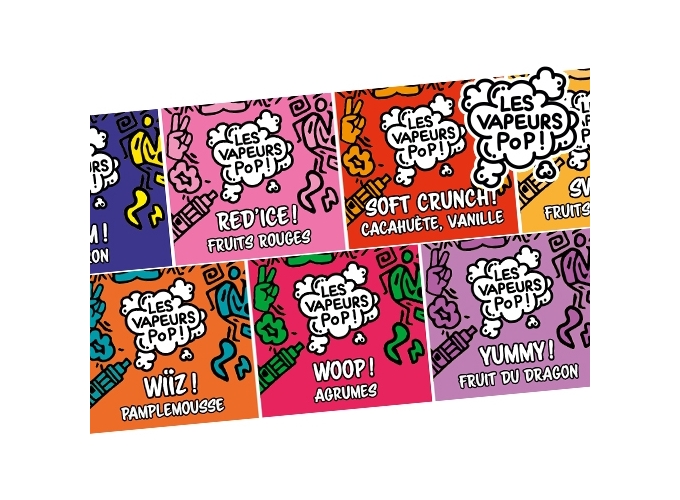PLANCHE ETIQUETTES VAPEUR POP 50 ML