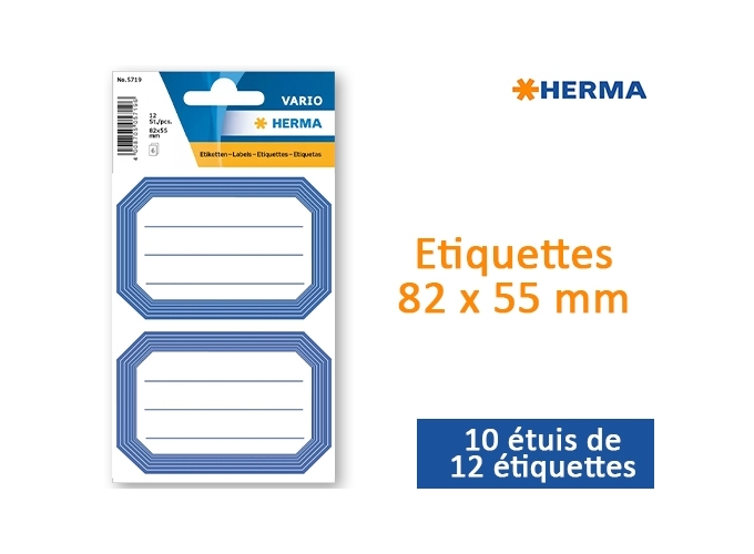 POCH. 12 ETIQUETTES ECOLIERS 82X55 mm (10)