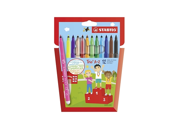 POCH. 12 FEUTRES ULTRA-LAVABLES STABILO TRIO (6)