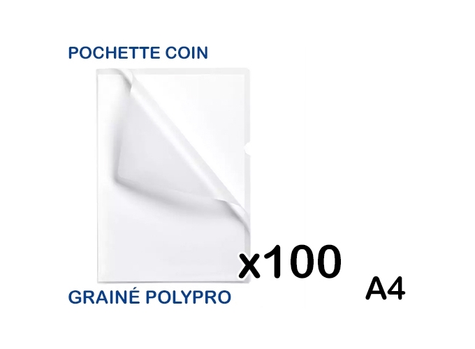 POCH. COIN 297X210 POLYP. INCOL.(BTE.100)