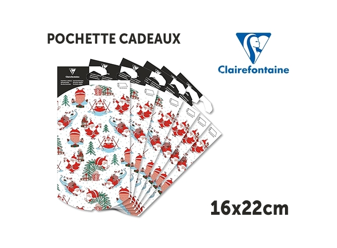 POCHETTE CADEAUX 16X22CM PERE NOEL (6)