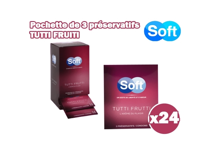 POCHETTE DE 3 PRESERVATIFS TUTTI FRUITI (24)