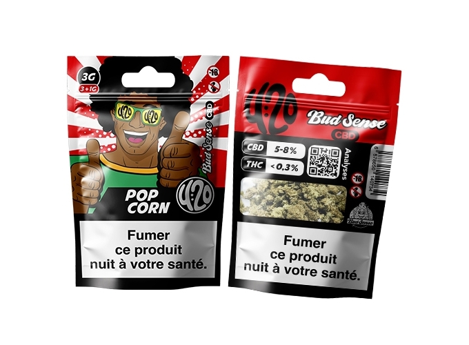 POCHON BUDSENSE 420 ''POP CORN'' 3g (10)