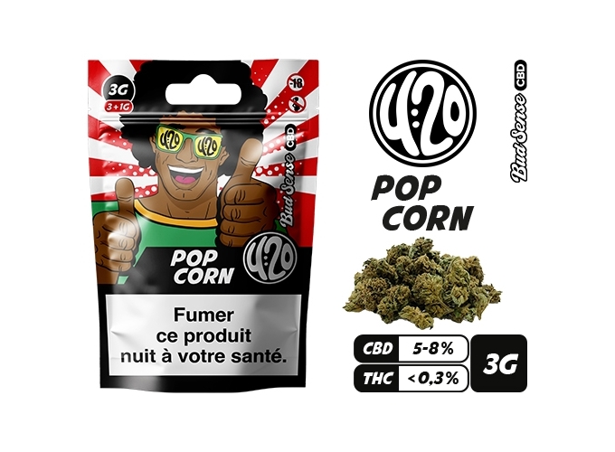 POCHON BUDSENSE 420 ''POP CORN'' 3g (10)