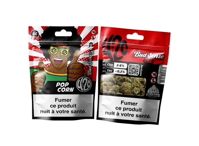 POCHON BUDSENSE 420 ''POP CORN'' 8g (10)