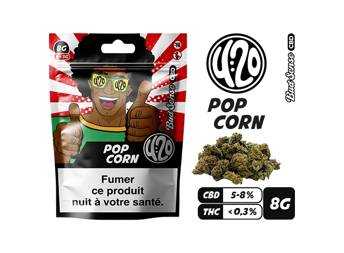 POCHON BUDSENSE 420 ''POP CORN'' 8g (10)