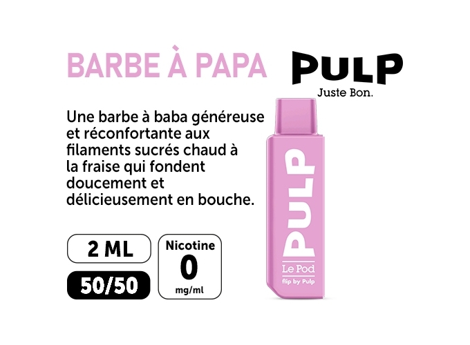 POD POUR FLIP BY PULP BARBE A PAPA 00 MG ML