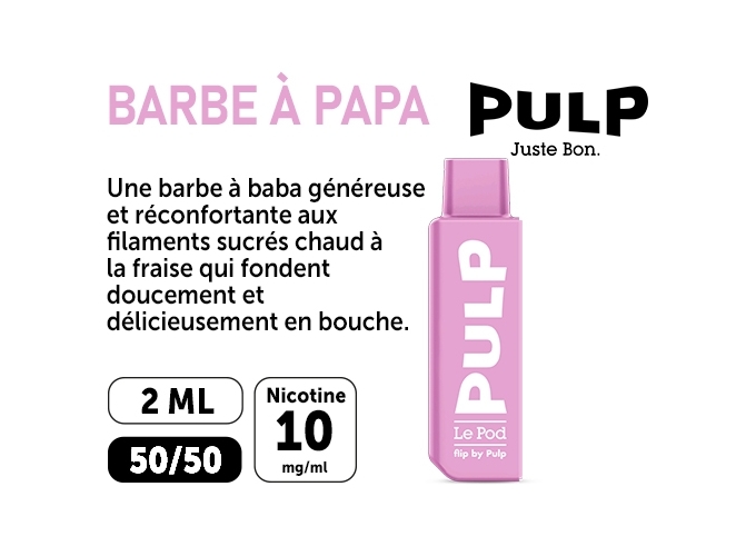 POD POUR FLIP BY PULP BARBE A PAPA 10 MG ML