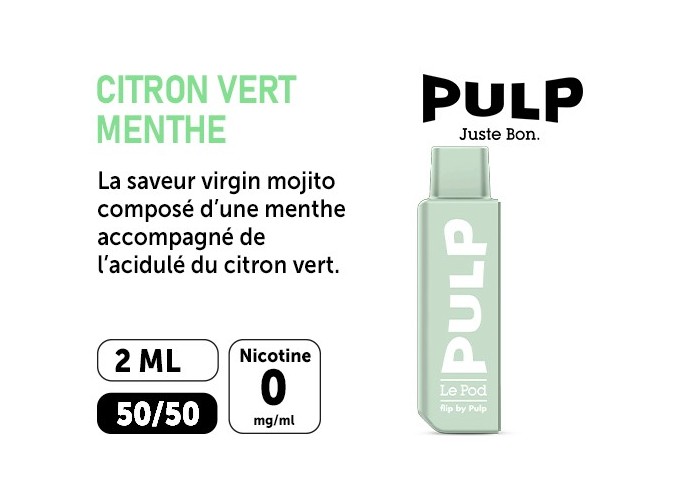 POD POUR FLIP BY PULP CITRON VERT MENTHE 00 MG ML