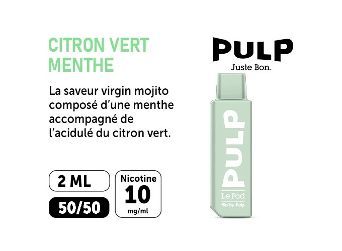POD POUR FLIP BY PULP CITRON VERT MENTHE 10 MG ML