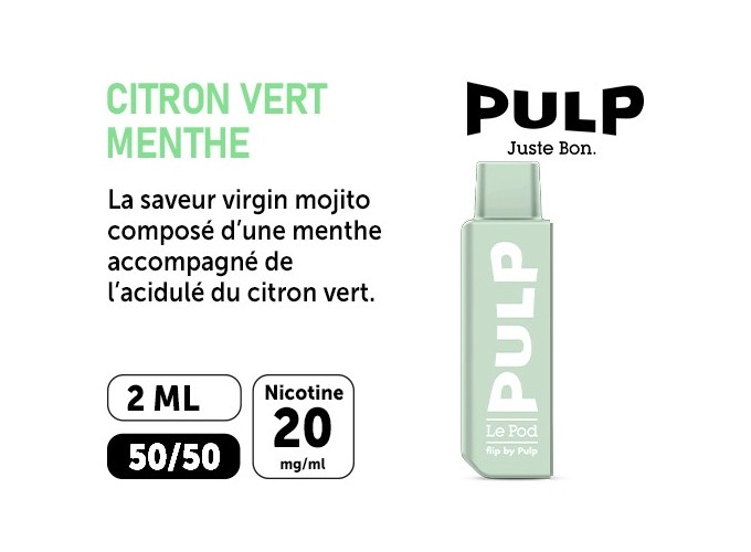 POD POUR FLIP BY PULP CITRON VERT MENTHE 20 MG ML