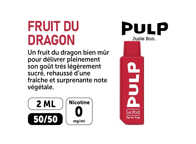 POD POUR FLIP BY PULP FRUIT DU DRAGON 00 MG ML