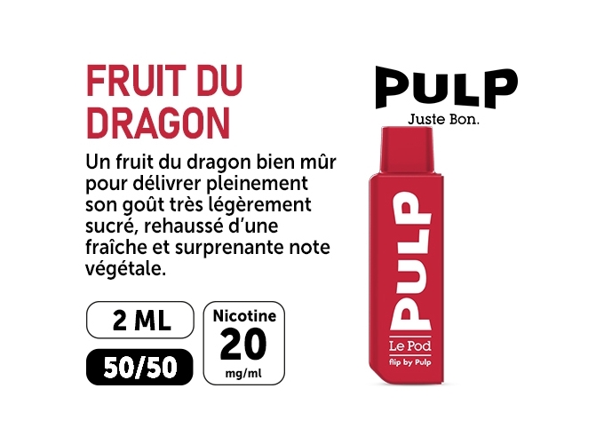 POD POUR FLIP BY PULP FRUIT DU DRAGON 20 MG ML