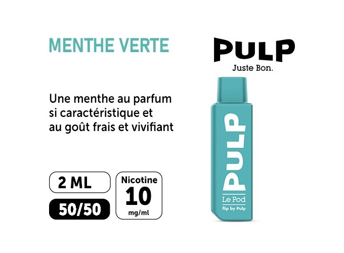 POD POUR FLIP BY PULP MENTHE VERTE 10 MG ML