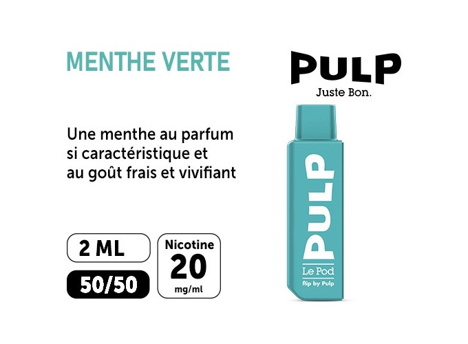 POD POUR FLIP BY PULP MENTHE VERTE 20 MG ML