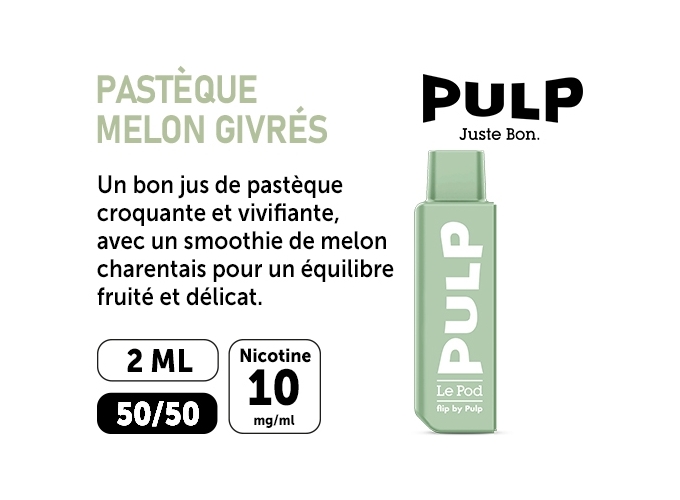 POD POUR FLIP BY PULP PASTÉQUE MELON ICE 10 MG ML