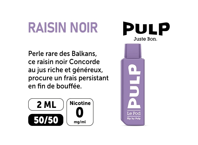 POD POUR FLIP BY PULP RAISIN 00 MG ML