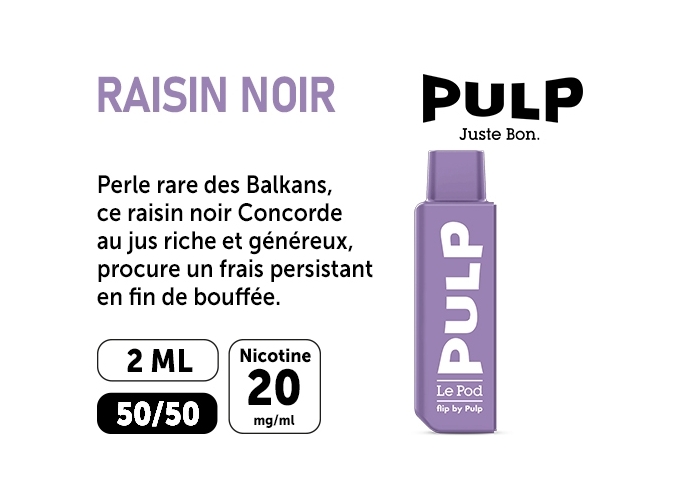 POD POUR FLIP BY PULP RAISIN 20 MG ML