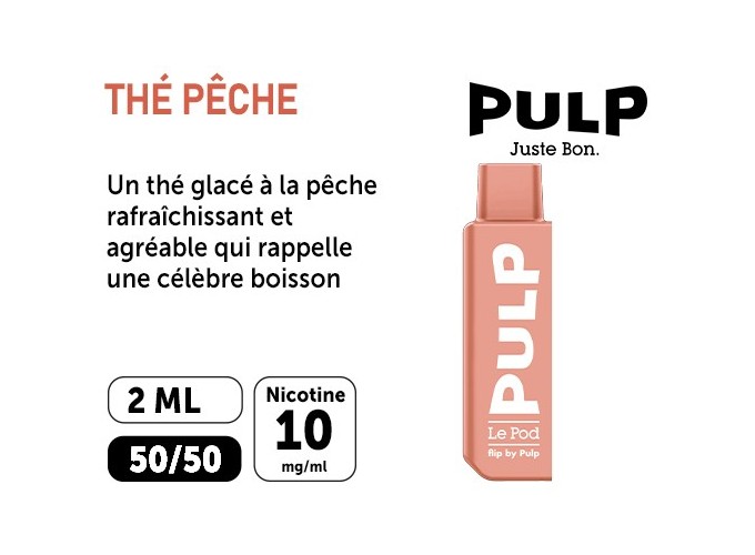 POD POUR FLIP BY PULP THÉ PECHE  10 MG ML