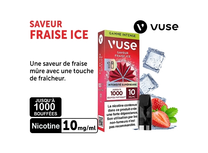 POD UNITAIRE RELOAD FRAISE ICE 10 MG