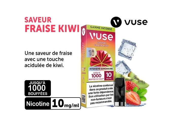 POD UNITAIRE RELOAD FRAISE KIWI 10 MG