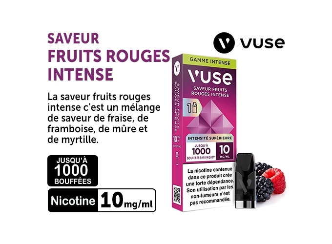 POD UNITAIRE RELOAD FRUITS ROUGES INTENSE 10 MG