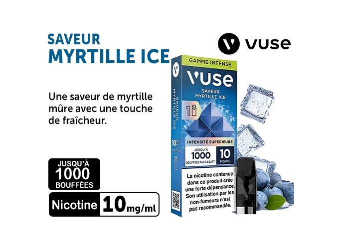 POD UNITAIRE RELOAD MYRTILLE ICE 10 MG