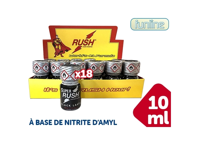 POPPERS AMYL   SUPER RUSH BLACK LABEL   10ml (18)