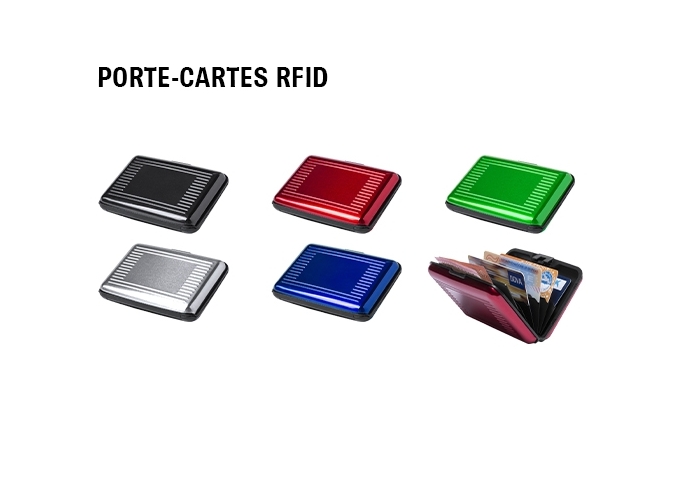 PORTE-CARTES RFID ALUMINIUM ASS. (10)