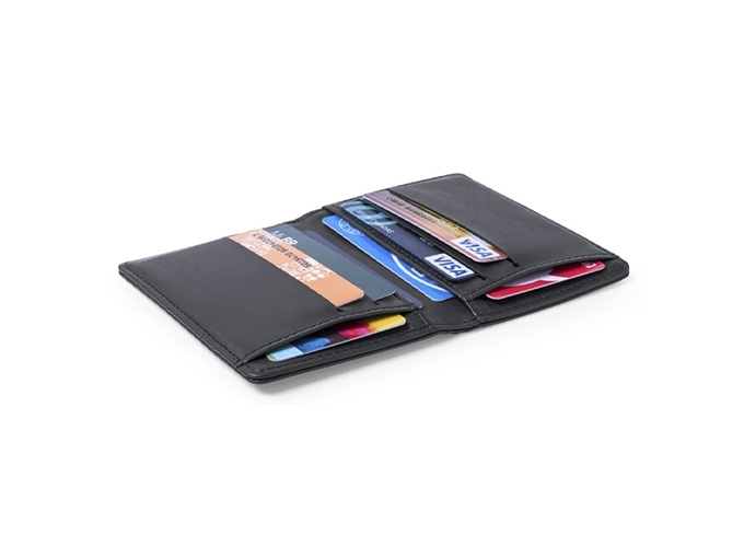 PORTE - CARTES RFID SIMILI CUIR NOIR   BOITE (1)