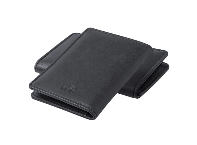 PORTE - CARTES RFID SIMILI CUIR NOIR   BOITE (1)
