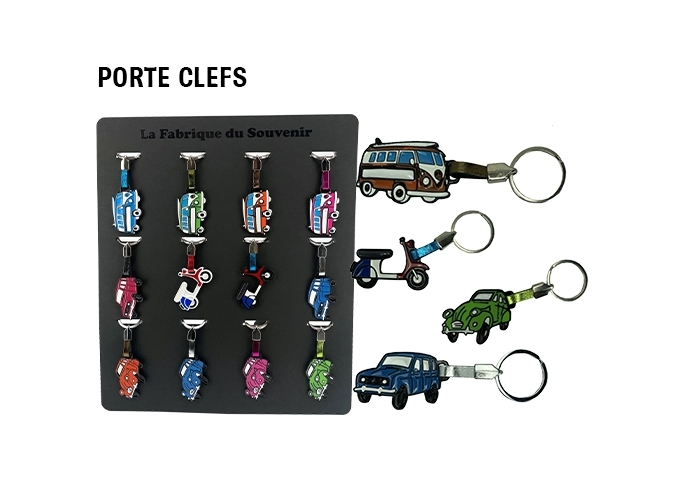 PORTE-CLEF METAL AUTO MOTO VINTAGE (12)