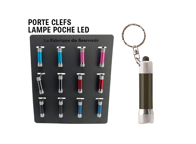 PORTE-CLEF METAL LAMPE POCHE LED (12)