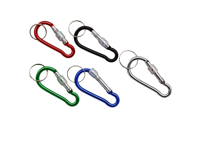 PORTE-CLES MOUSQUETON METAL 6.5CM 6 CLRS ASS(12)