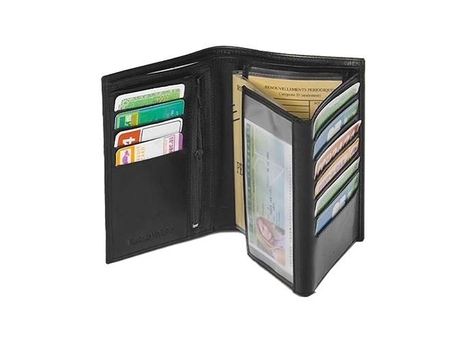 PORTEF.   P-CTES 14 X 9.5 CM CUIR VACH.NOIR (1)