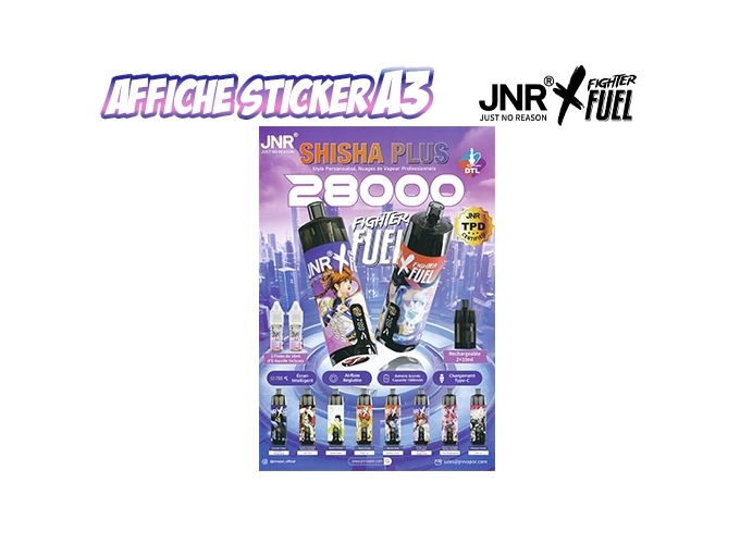 POSTER A5 AUTOCOLLANTE FALCON FIGHTER