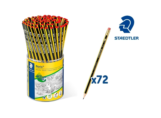 POT 72 CRAYONS NORIS EMBOUT GOMME