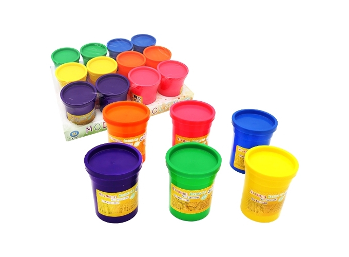 POT PATE A MODELER 100gr 6 COULEURS ASS (BTE.12)