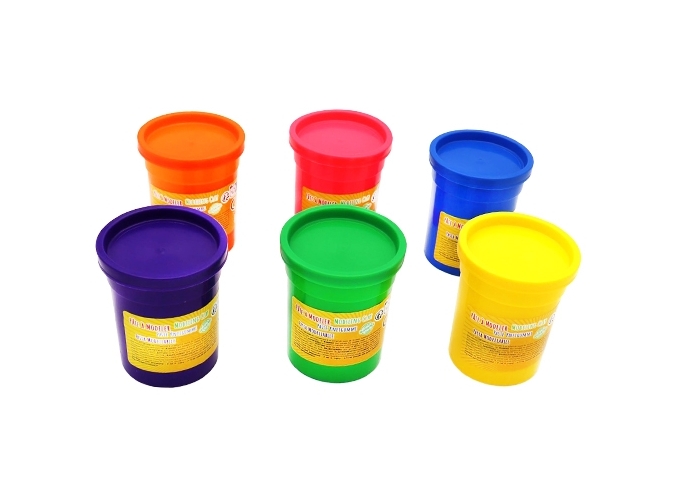 POT PATE A MODELER 100gr 6 COULEURS ASS (BTE.12)