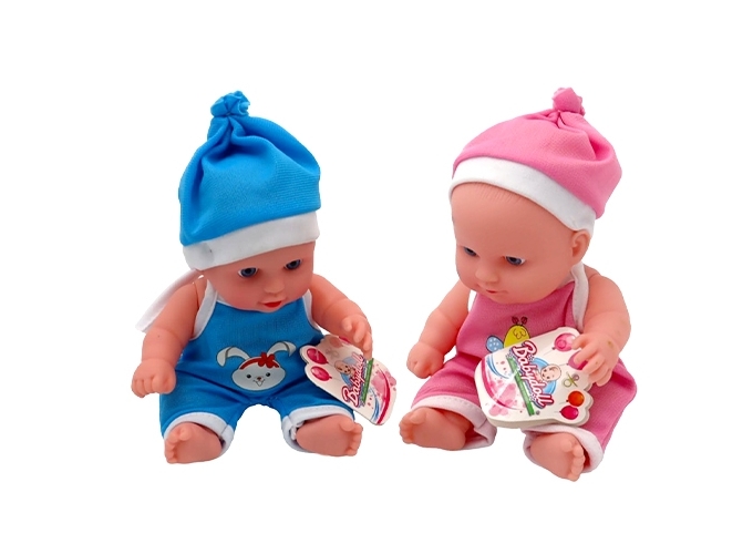 *POUPEE BEBE 19CM BONNET 3C ASS. (PR.12)